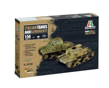 Italeri 25768 1/56 Scale Military Model Kit WWII Italian Tanks/Semoventi M40/M41