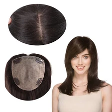 Hair Topper Women Top Piece Chinese Culticle Remy Hair Silk Lace System Toupee
