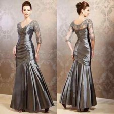 Mermaid The Mother Of Bride Elegant Dresses Lace Appliqued Gowns Guest Dress