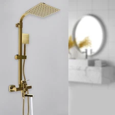 Shower Faucet System Set Rainfall Shower Head with Handheld Spray Mixer Tap