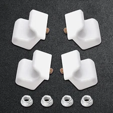 White ABS Freezer Basket Retainer + Nut - Qty 4 kit For SubZero #7009399
