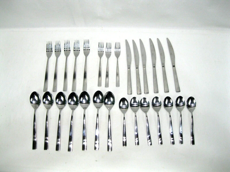 28 PC. Cubiertos Ricci Everyday de acero inoxidable lisos 18/10 ELECCIÓN Foto 3 de 4