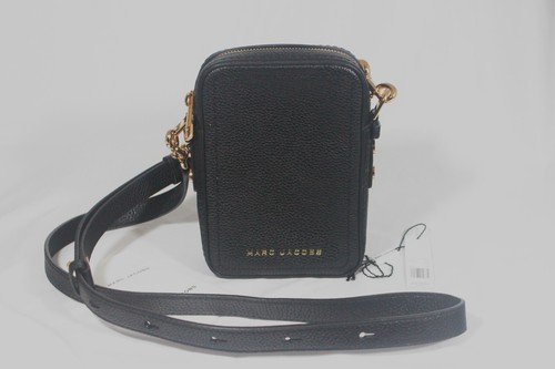 Marc Jacobs North South DAMEN-UMHÄNGETASCHE SCHWARZ LEDER GOLDFARBENE HARDWARE – UVP 295 $