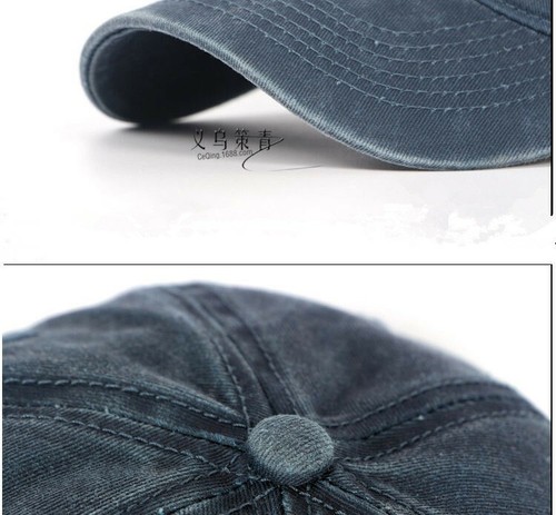 Classic Baseball Cap Washed Cotton Trucker Hat Plain Blank Curved Visor Unisex - Picture 8 of 26
