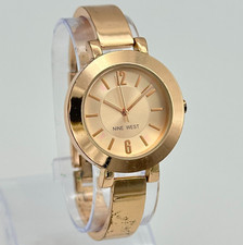 Women's NINE WEST 9W Rose Gold Tone Classic Quartz Bracelet Watch, 35mm, NW/2188