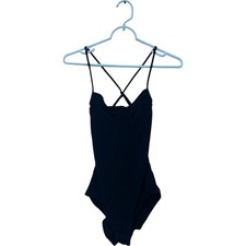  178 Marc By Marc Jacobs One Piece Swimsuit Womens Size S Black Cross Strap NWT