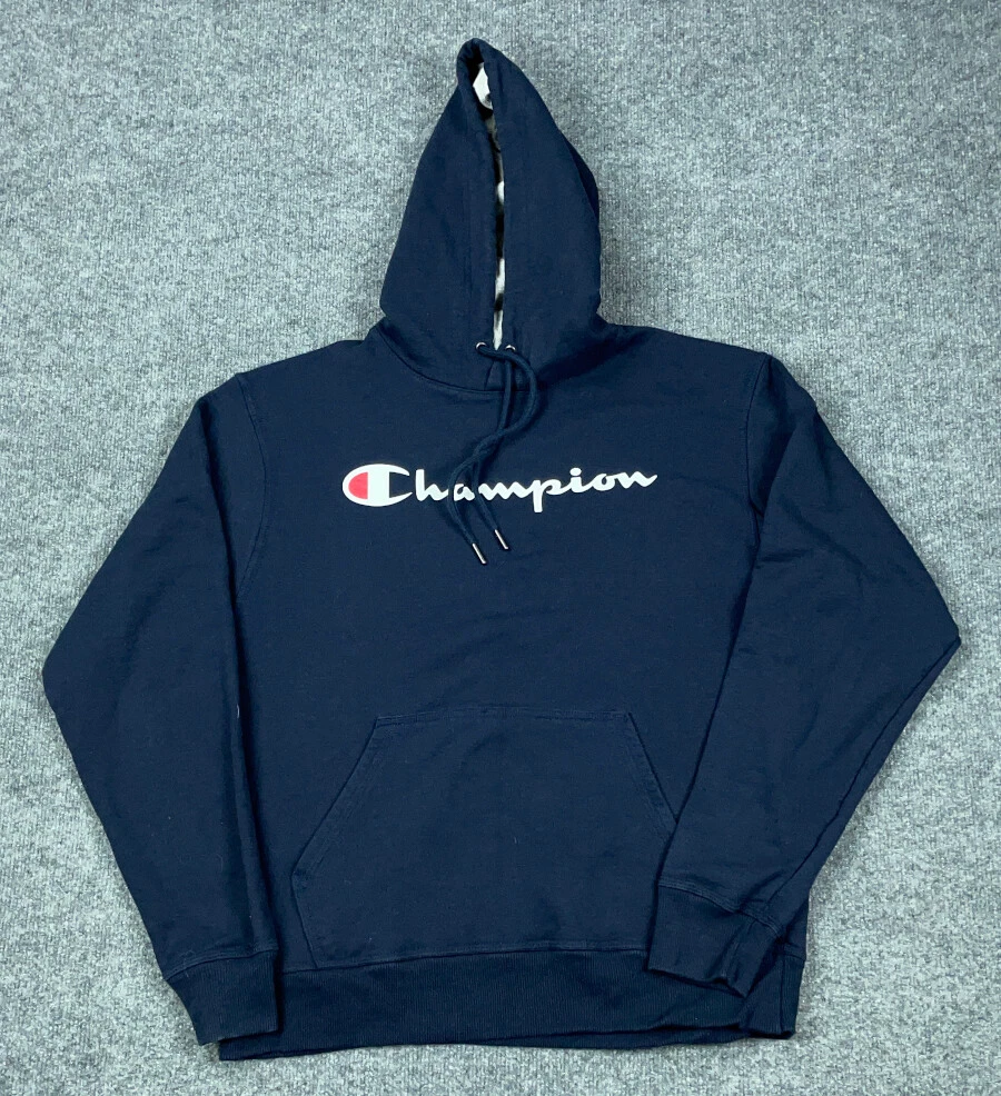 Champion linear logo overhead hoodie hot sale