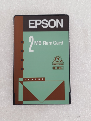 Carte mémoire vintage rare EPSON 2 Mo RAM PCMCIA fabriquée au Japon - Photo 1/1