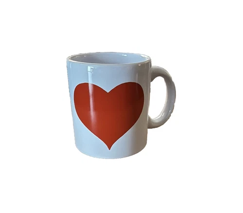 Waechtersbach West Germany Heart Mug Cup White With Red Heart 11 Oz Vtg