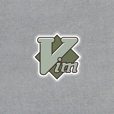 Vim Text Editor Logo Sticker - Colorful Decal for Programmers #5407