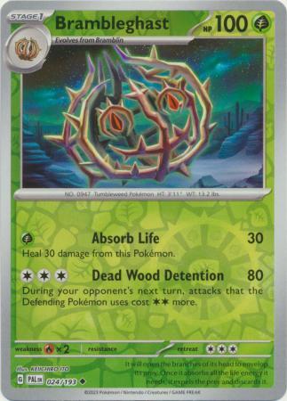 BRAMBLEGHAST 024/193 PALDEA EVOLVED POKEMON (REVERSE HOLO, NM)