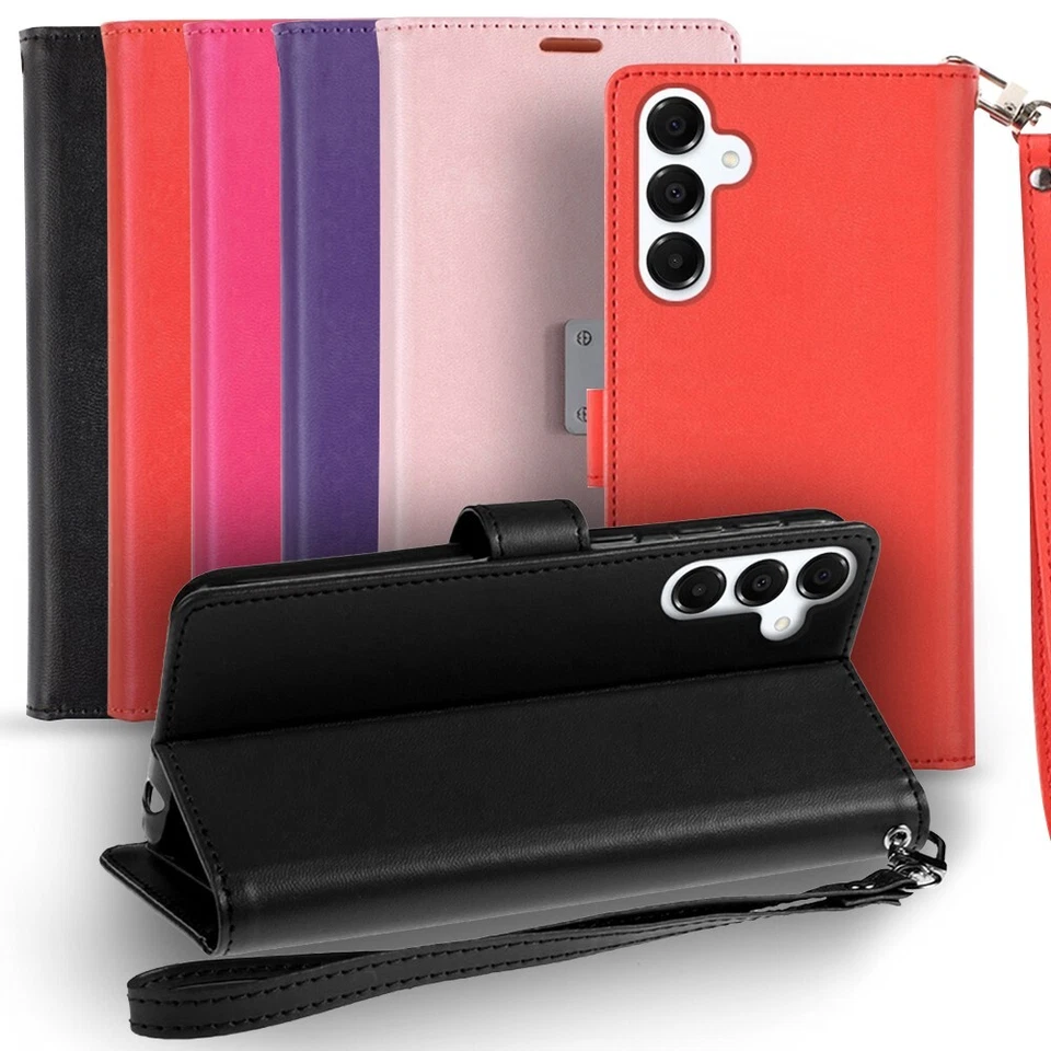 For Samsung Galaxy A16 5G Phone Case Magnetic Snap Wallet Flip Card Slots Cover