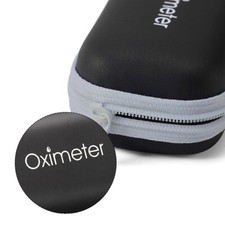 Portable Oximeter Finger Pulse Oximeter Storage Bag Black Pouch Bag Gray Zipper