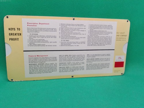 Eli Lilly Pharmaceuticals chart slide rule digest profit guide Pharmacy 1960s - Picture 3 of 5