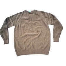 Columbia Cable Knit Sweater Mens Size Large Pullover NWT Cotton Brown Outdoor