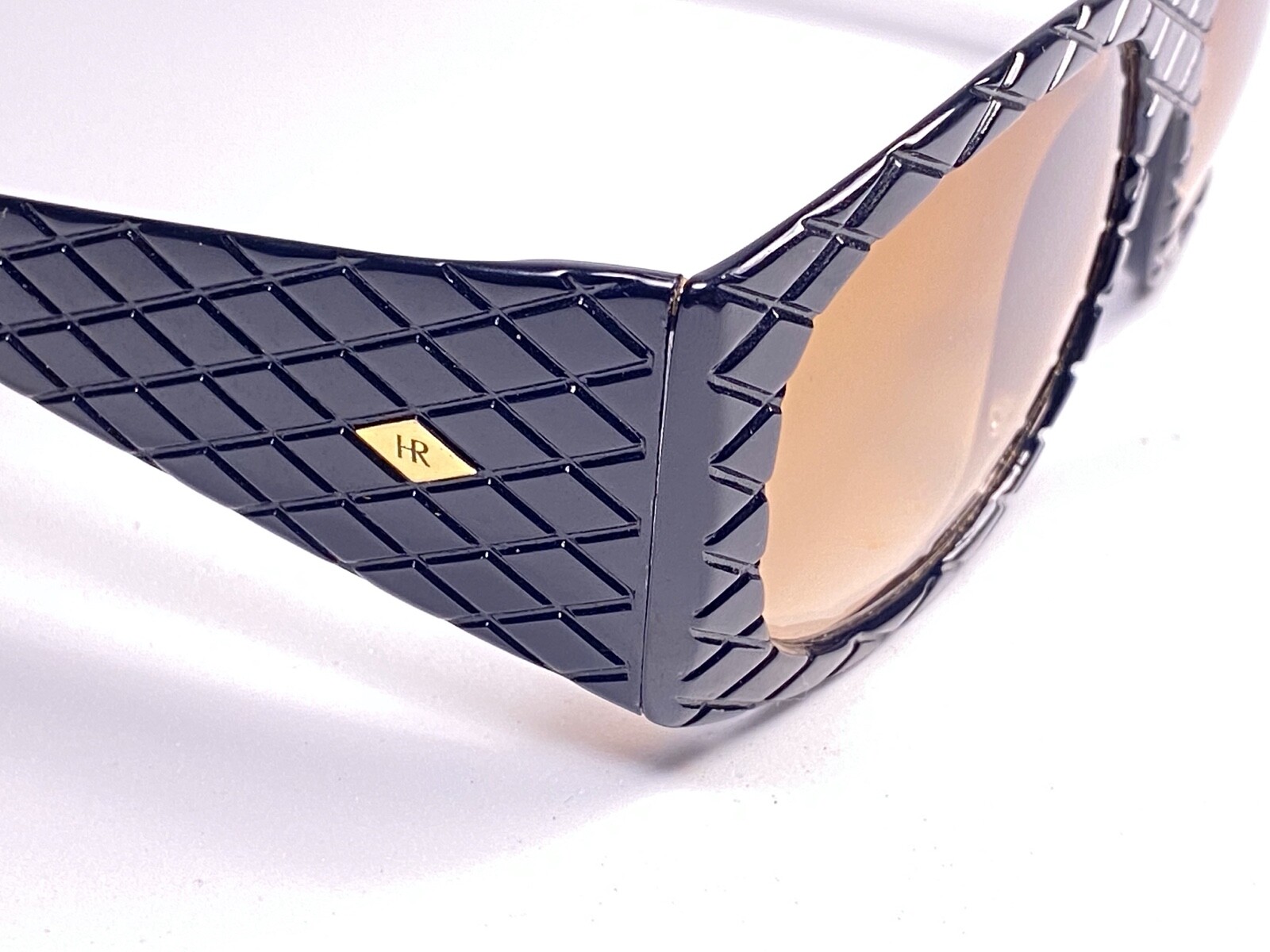 NEW VINTAGE HELENA RUBINSTEIN MASK BLACK BROWN LENSES 80'S FRANCE SUNGLASSES image 3