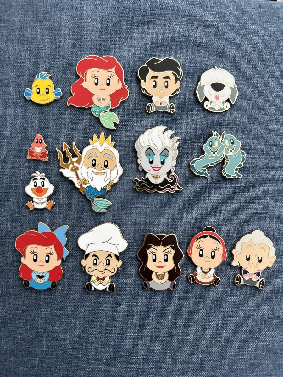 WDI MOG Disney Little Mermaid 35th aDorbs! 14 Pin Complete Set