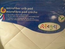Baby Crib Pad 28x52  White  Contaminant FREE NEW Riegel Microfiber