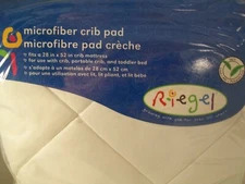 Baby Crib Pad 28x52 ~ White ~ Contaminant FREE NEW Riegel Microfiber