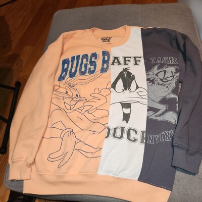 Looney Tunes pullover Unisex sweatshirt, size S, Bugs Bunny, Taz & Daffy Duck