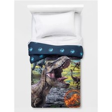 JURRASIC WORLD PARK dinosaur Reversible Twin Comforter - new in package