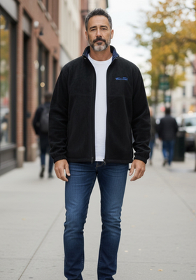 #ad Charles River Apparel Black Full Zip Shirt Jacket with logo North Shore LIJ $27.00