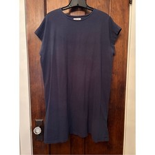 Madewell Cap Sleeve Cotton Tee Dress Size XL Dark Baltic Blue