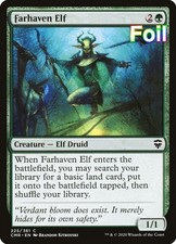 MTG CMR NM Common Farhaven Elf #225 Foil