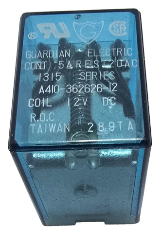 A410-362626-12 GUARDIAN ELECTRIC RELAY 4PDT 12VDC 5A