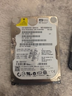 Western Digital Scorpio WD1600BEVS 160GB Internal 5400RPM 2.5'' (WD1600BEVS)