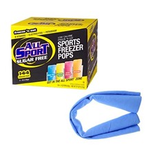 All Sport Zero Hydration Freezer Pops (Case of 144) - Each Pack includes Towel