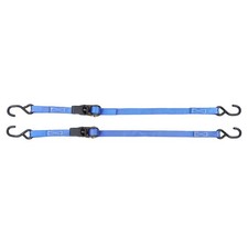 2 Pack 1 Inch x 4 FT Boat Transom Tie Down Straps 2400LBS Blue Ratchet Straps