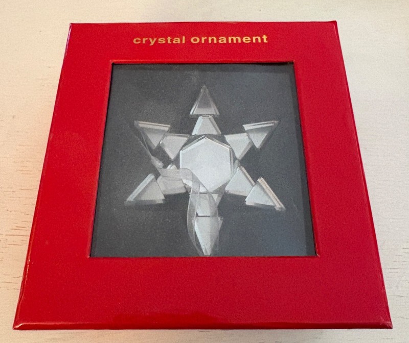 Lead Crystal Star Ornament — Unbranded — Clear — NIB