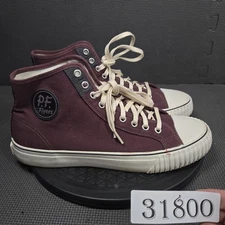 PF Flyers Center Hi Shoes Mens Size 10.5 Burgundy Canvas High Top Classic Retro