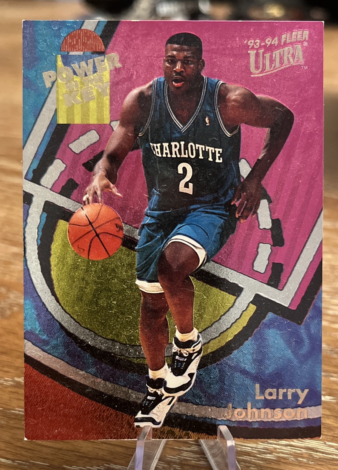 1993-94 Fleer Ultra - Power in the Key Larry Johnson #1