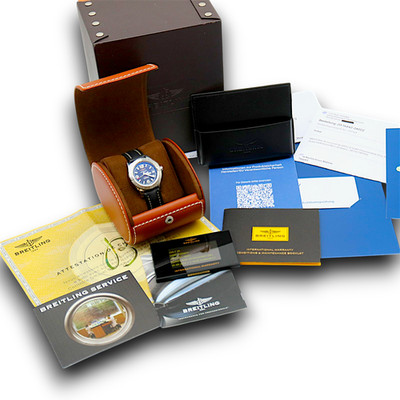 BREITLING Colt 36mm Quartz A74389 Chronometer Full Set Lederband Box Papiere