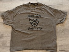 Fear of God Essentials Crewneck S/S Heather Grey Tee Size L Very Good 100 Auth