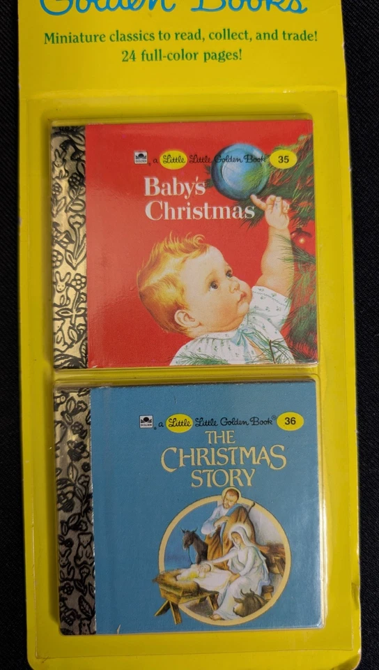 Miniature Little Golden Book Set #33 34 35 36 Christmas Disney NEW NOS - Image 3 of 4