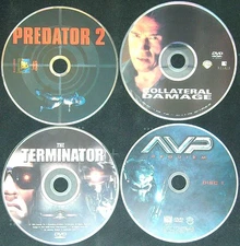 4 DVDs Terminator 1984 Predator 2 1990 Collateral Damage 2002 AVP Requiem BAKXH