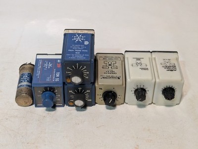 Lot of 7 Timing Relays: Signaline, Automatic Timing & Controls, Clare & Co, More