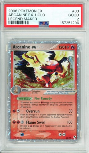 Arcanine ex graded PSA 2 for sale on eBay
