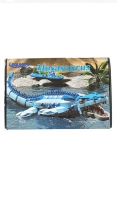 Lequmoc L001 Jurassic Mosasaurus Dinosaur World Building Set 1158 Pieces NEW