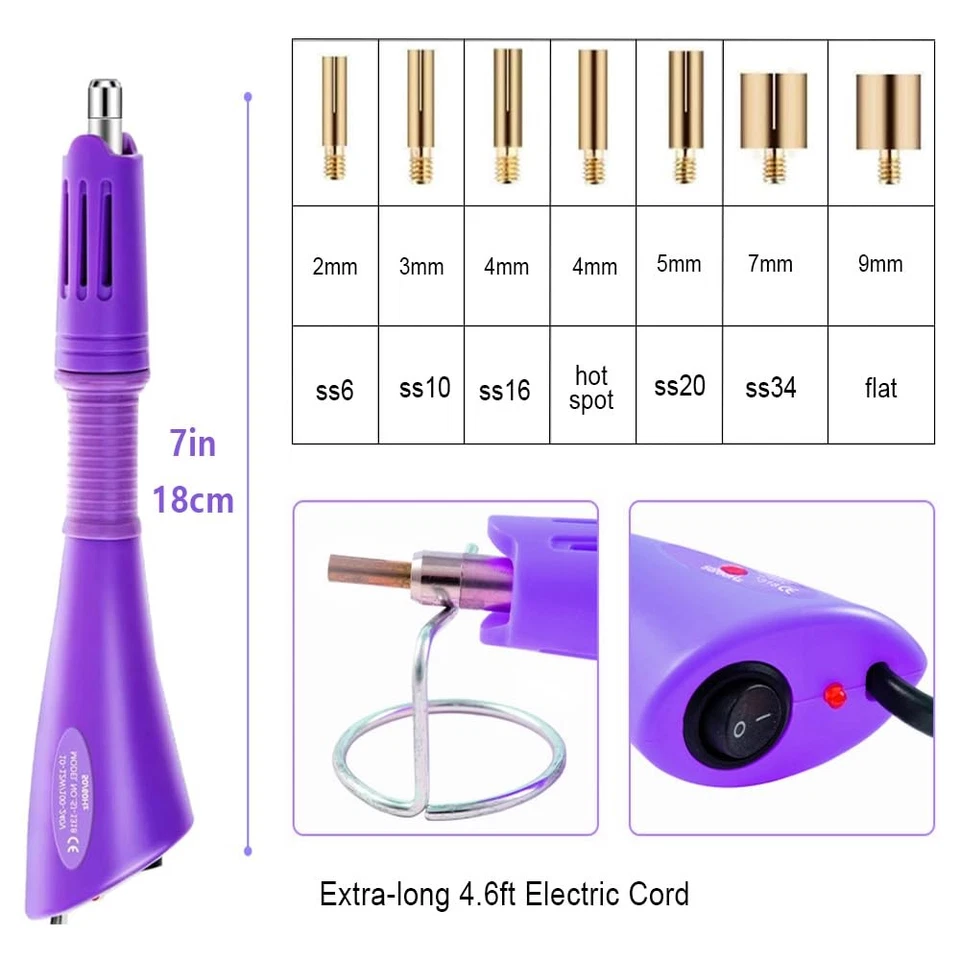 Blinginbox Hot Fix Applicator Tool, Hotfix Rhinestone Setter Bedazzler Kit wi... - Image 3 of 4