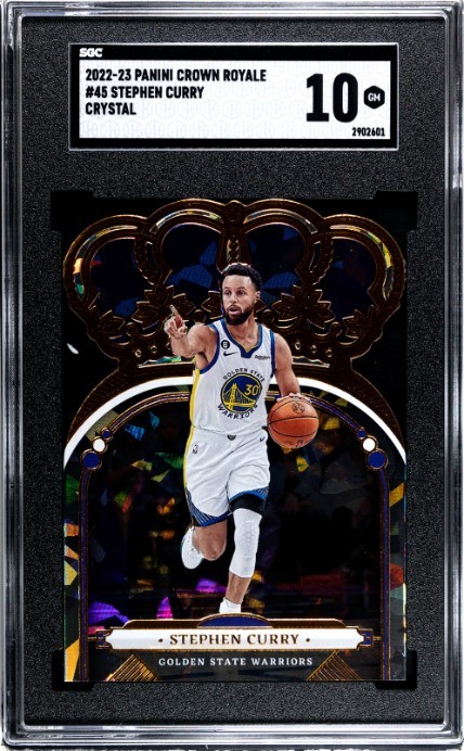 Stephen Curry 2022-23 Panini Crown Royale #45 Crystal SGC 10