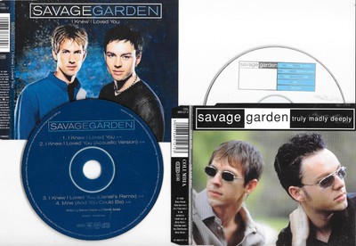 2 x SAVAGE GARDEN - truly madly deeply  i knew i loved you - CD s