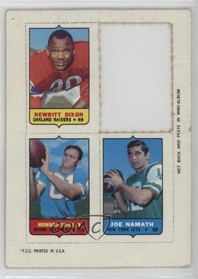 1969 Topps Mini-Cards (4-in-1) Hewritt Dixon Goldie Sellers Howard Twilley 0z0n