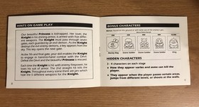 Ghosts &lsquo;N Goblins - Nintendo NES - Instruction Manual Booklet Only
