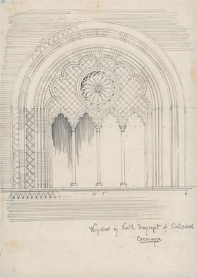 Claude Pemberton Leach - Bleistiftzeichnung - Architekturstudie - Cremona Italien