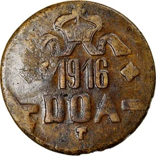 [#877838] Coin, GERMAN EAST AFRICA, Wihelm II, 20 Heller, 1916, Tabora, Counterm