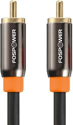 Recessed Port Friendly Coaxial Cable - 3ft RCA Male vs Male, High Fidelity